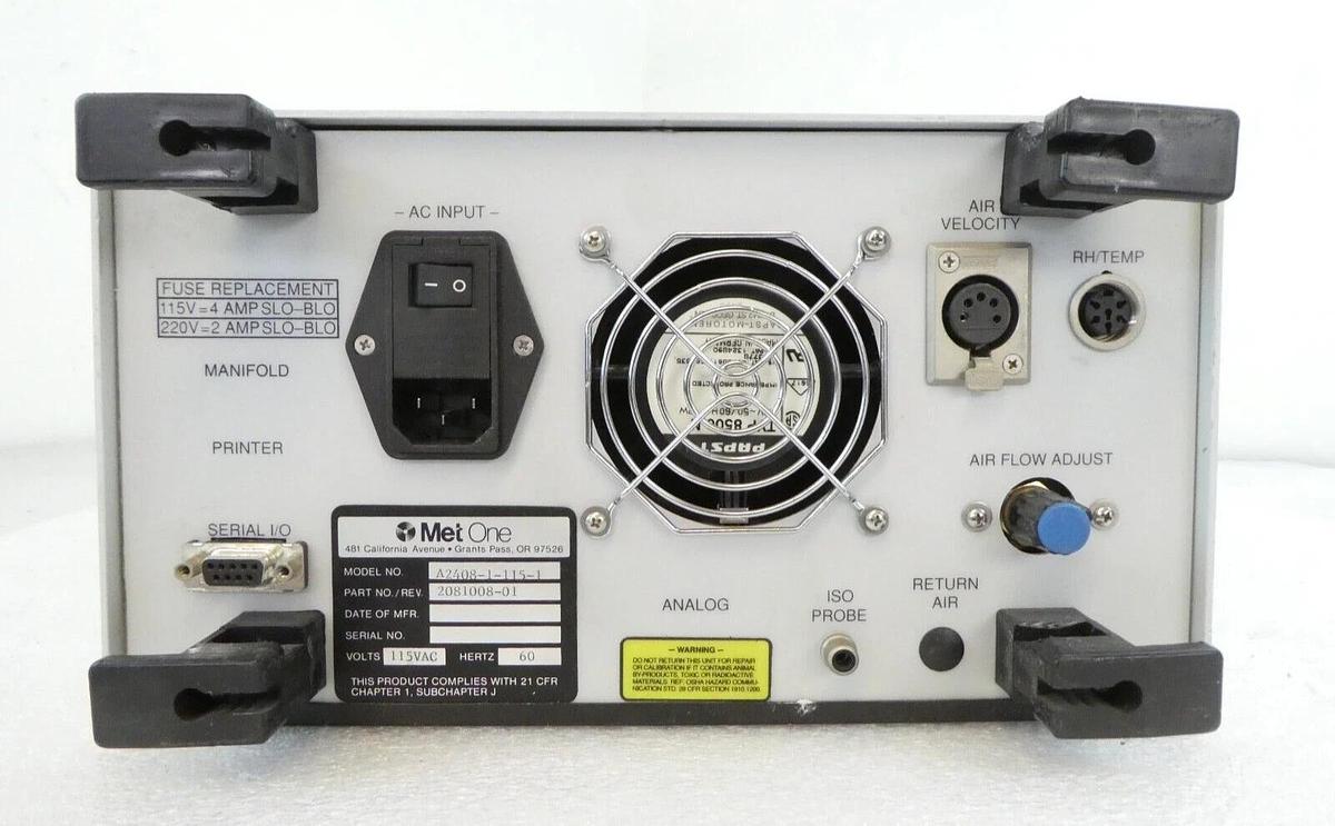 Used Met One 2081008-01 Laser Particle Counter A2408-1-115-1 Spare Surplus