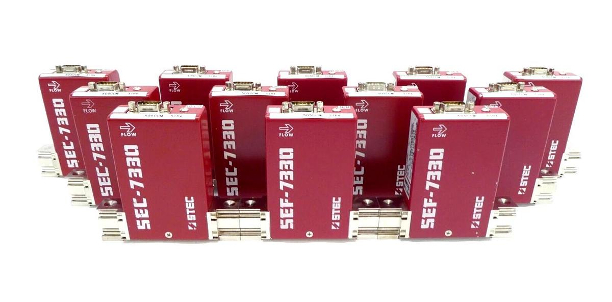 Used STEC SEC-7330M Mass Flow Controller MFC 50 SCCM SiH4 Reseller Lot of 12 Working