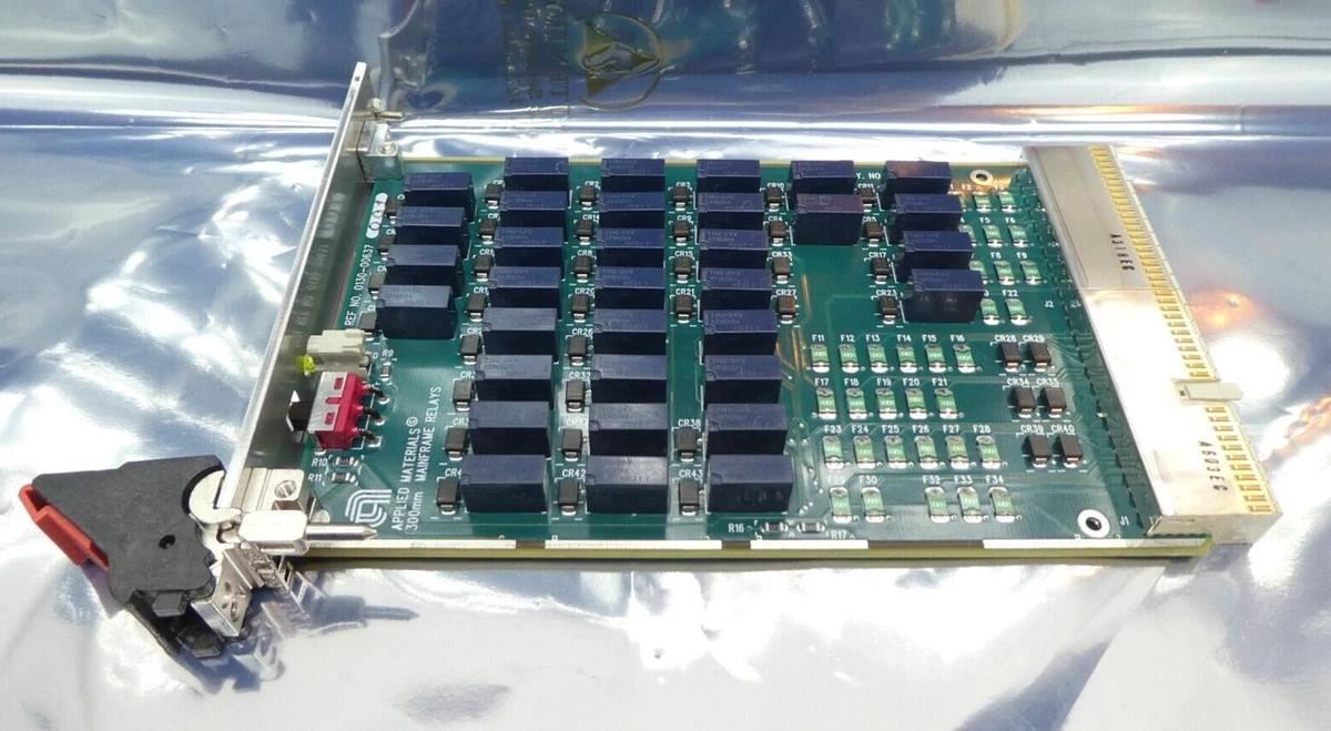 Used AMAT Applied Materials 0100-00637 300mm Mainframe Relays PCB Card Working Spare