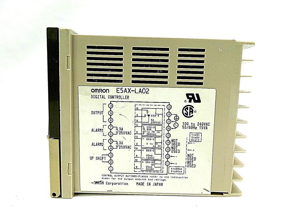 Used Omron E5AX-LA02 Digital Process Temperature Humidity Controller %RH Working
