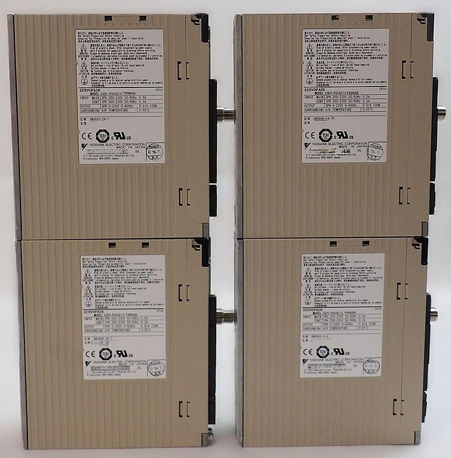 Used Yaskawa Electric SGDV-R90AE1AY896AB Servo Drive SERVOPACK Lot of 4 Working