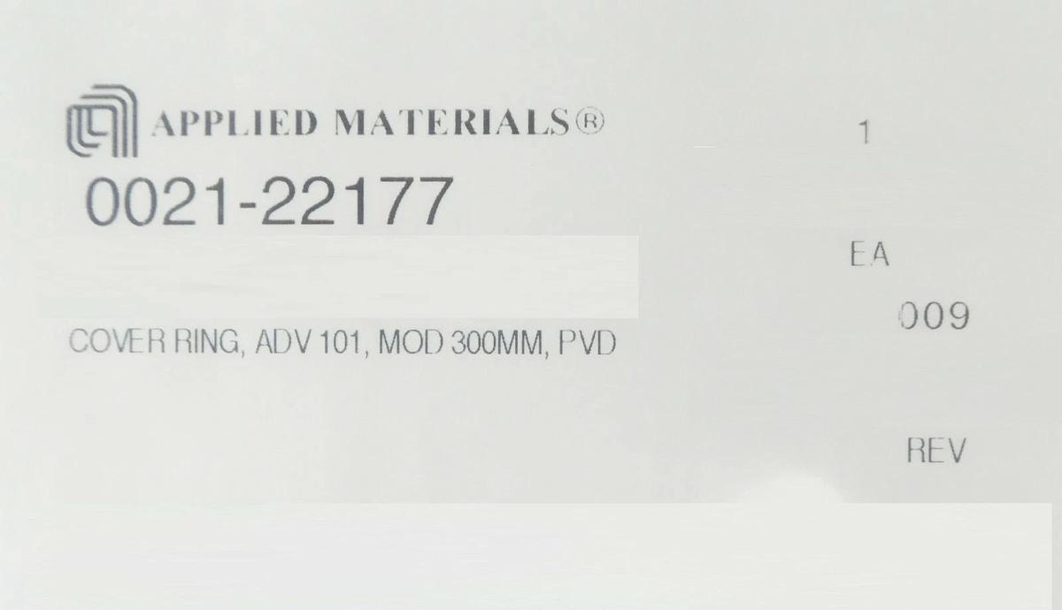AMAT Applied Materials 0021-22177 PVD 300mm MOD ADV101 Cover Ring New Surplus