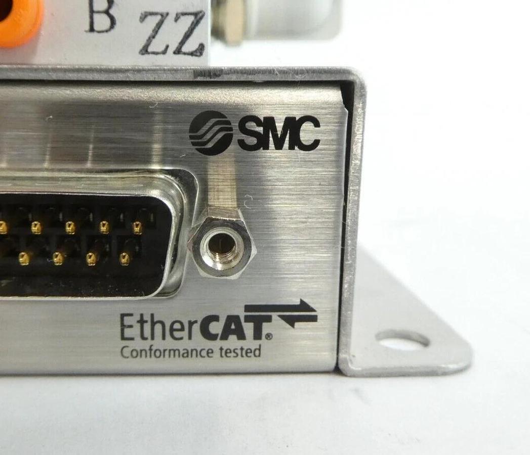 Used SMC IN587-33-1 32-Point EtherCAT Pneumatic Manifold Assembly Working Surplus
