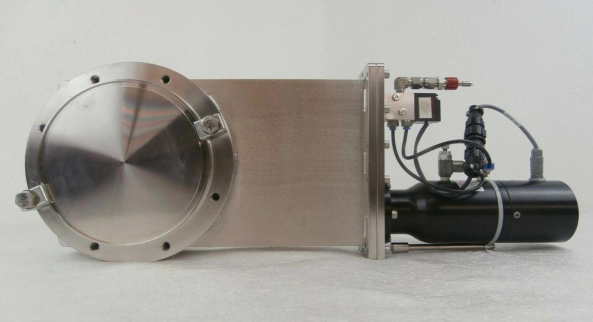 Used Edwards NGW416000 Pneumatic Gate Valve Copper Cu Exposed Working Spare
