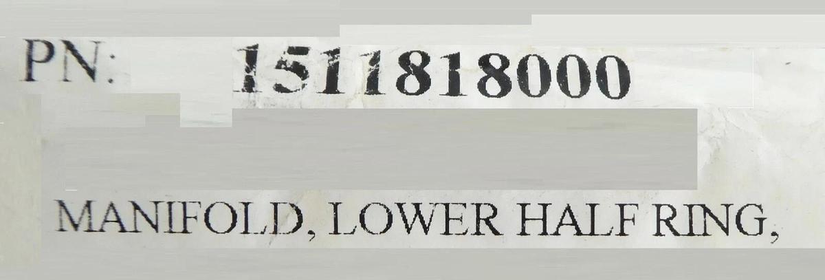 Novellus Systems 15-118180-00 Lower Half Ring Manifold New Surplus