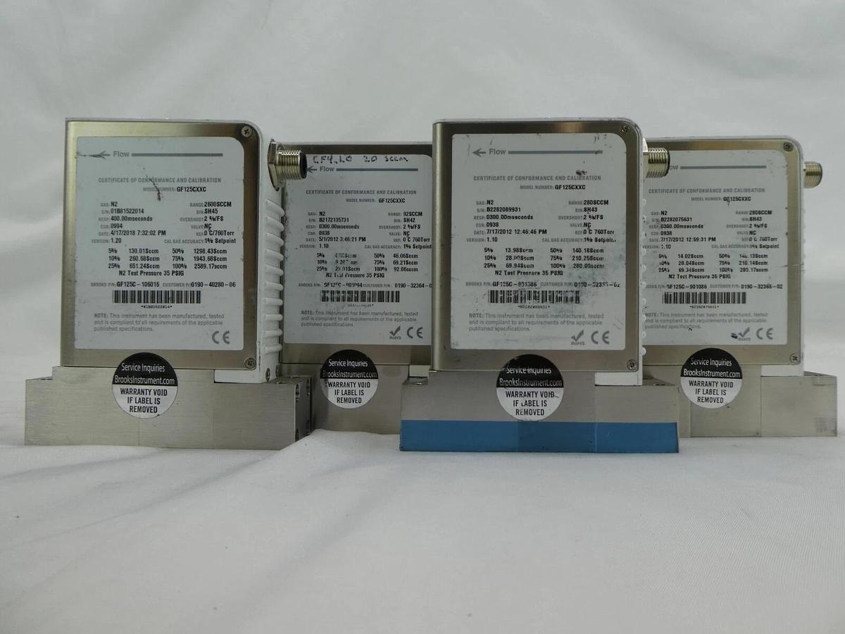 Used Brooks Instrument GF 125C Mass Flow Controller MFC Reseller Lot of 12 Working