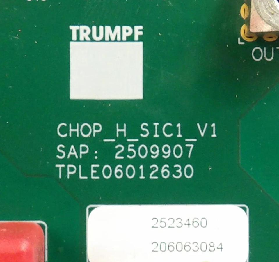 Used Trumpf Huttinger 2523460 PCB CHOP H SIC1 V1 TruPlasma HV Pulse 35 Working