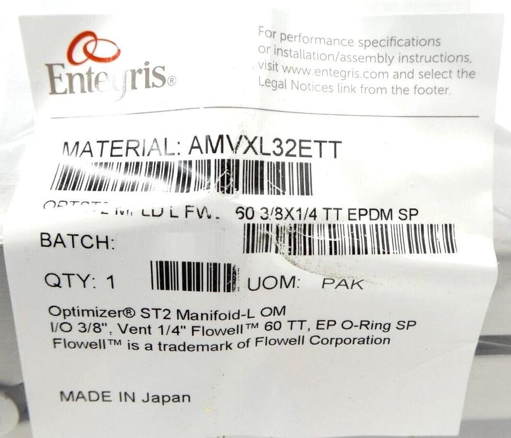 Entegris AMVXL32ETT Filter Head Optimizer ST2 TEL 024-020339-1 New Surplus