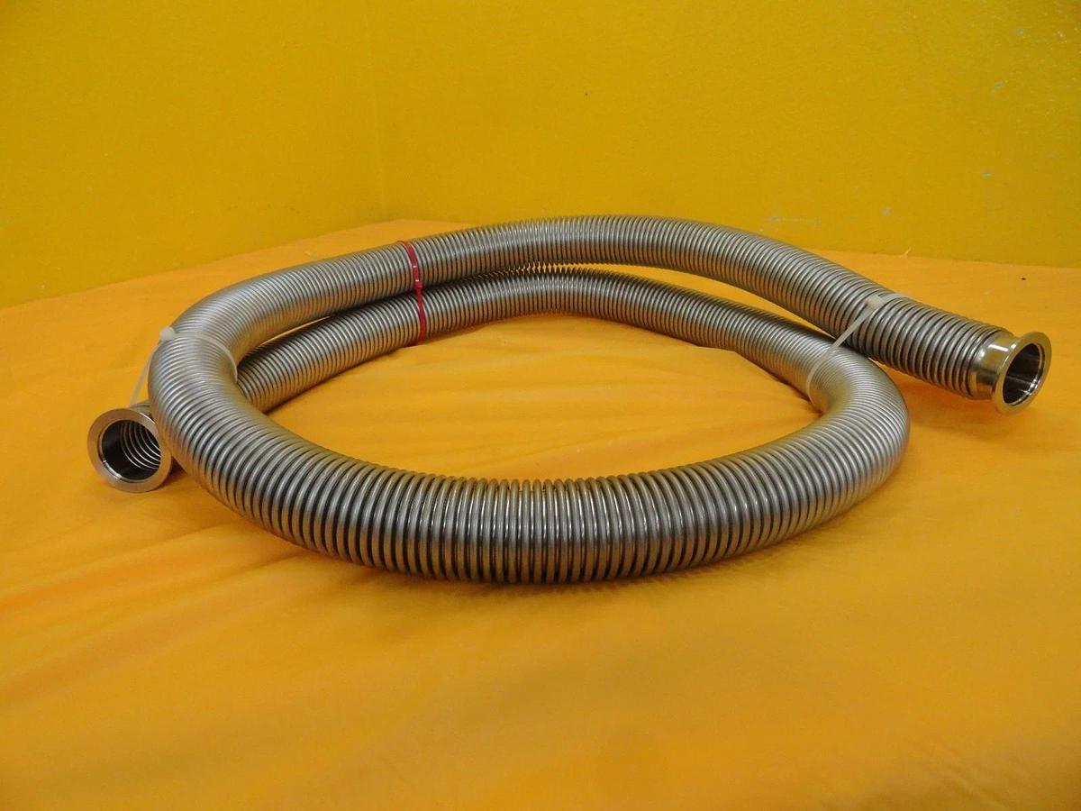 Used MKS Instruments Flexible Bellows Vacuum Hose NW40 8 Foot 2438mm Stainless Used