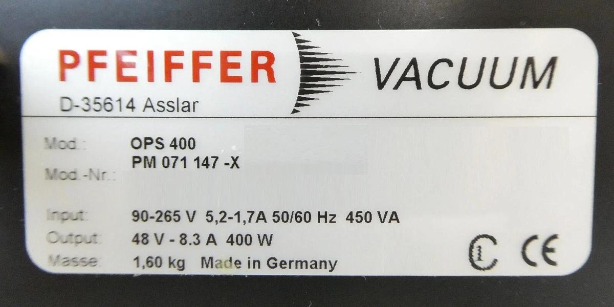 HiPace 300 Pfeiffer Vacuum PM P05 306 Turbomolecular Pump with TC 400 Turbo New