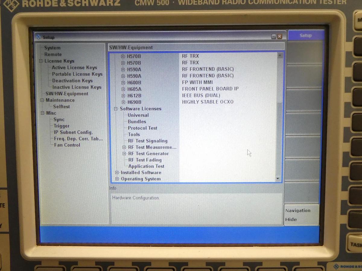 Used Rohde & Schwarz 1201.0002K50 Wideband Radio Comm Tester CMW 500 Non-Signaling