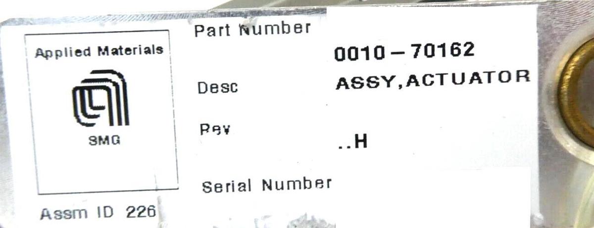 Used AMAT Applied Materials 0010-70162 Slit Valve Actuator Assembly Working Surplus