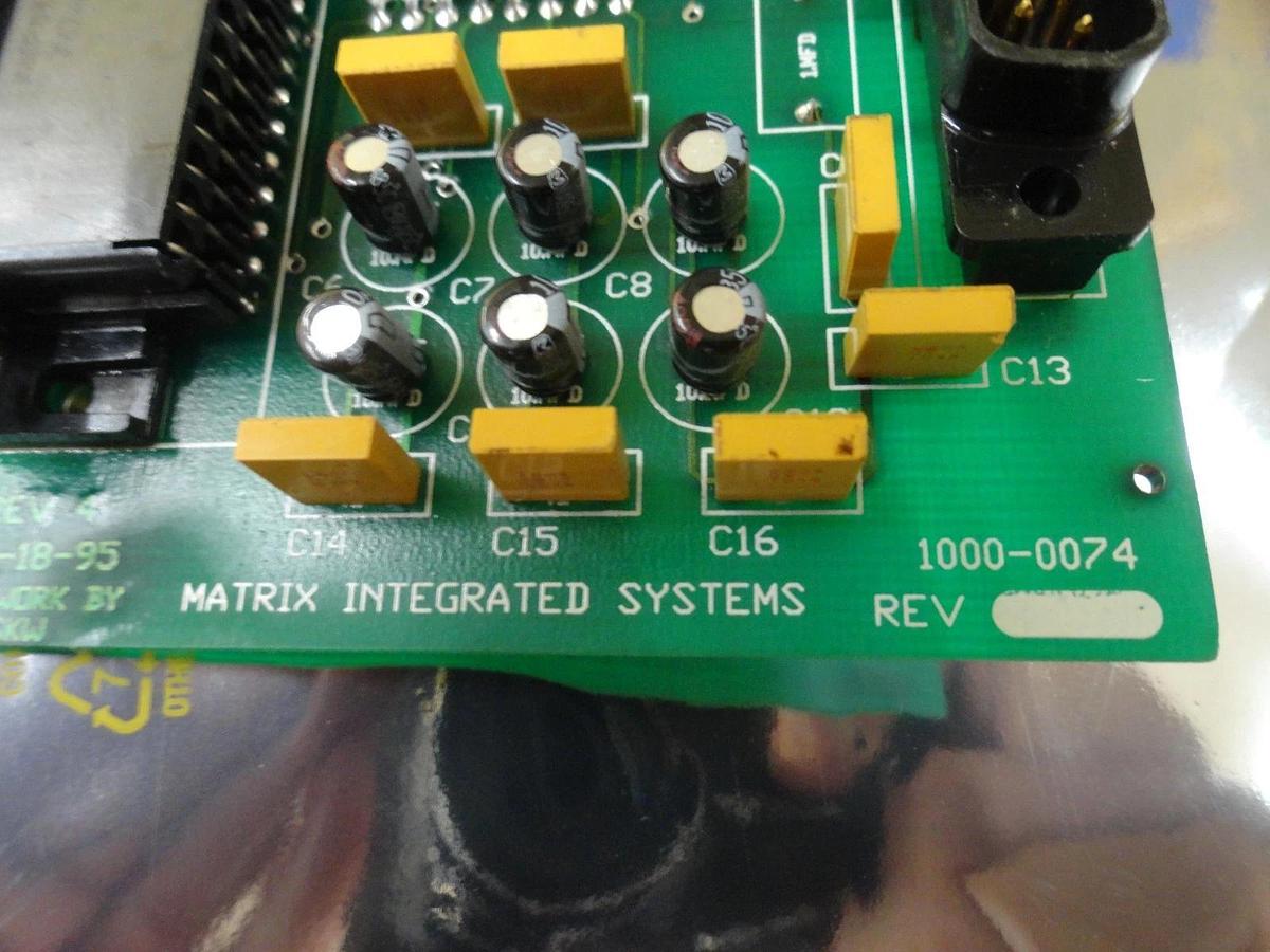 Used Matrix Integrated Systems 1010-0074 Connector PCB Board System 10 Used Working