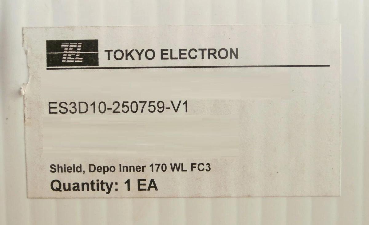 TEL Tokyo Electron ES3D10-250759-V1 Depo Inner Shield 170 WL FC3 Copper Only New