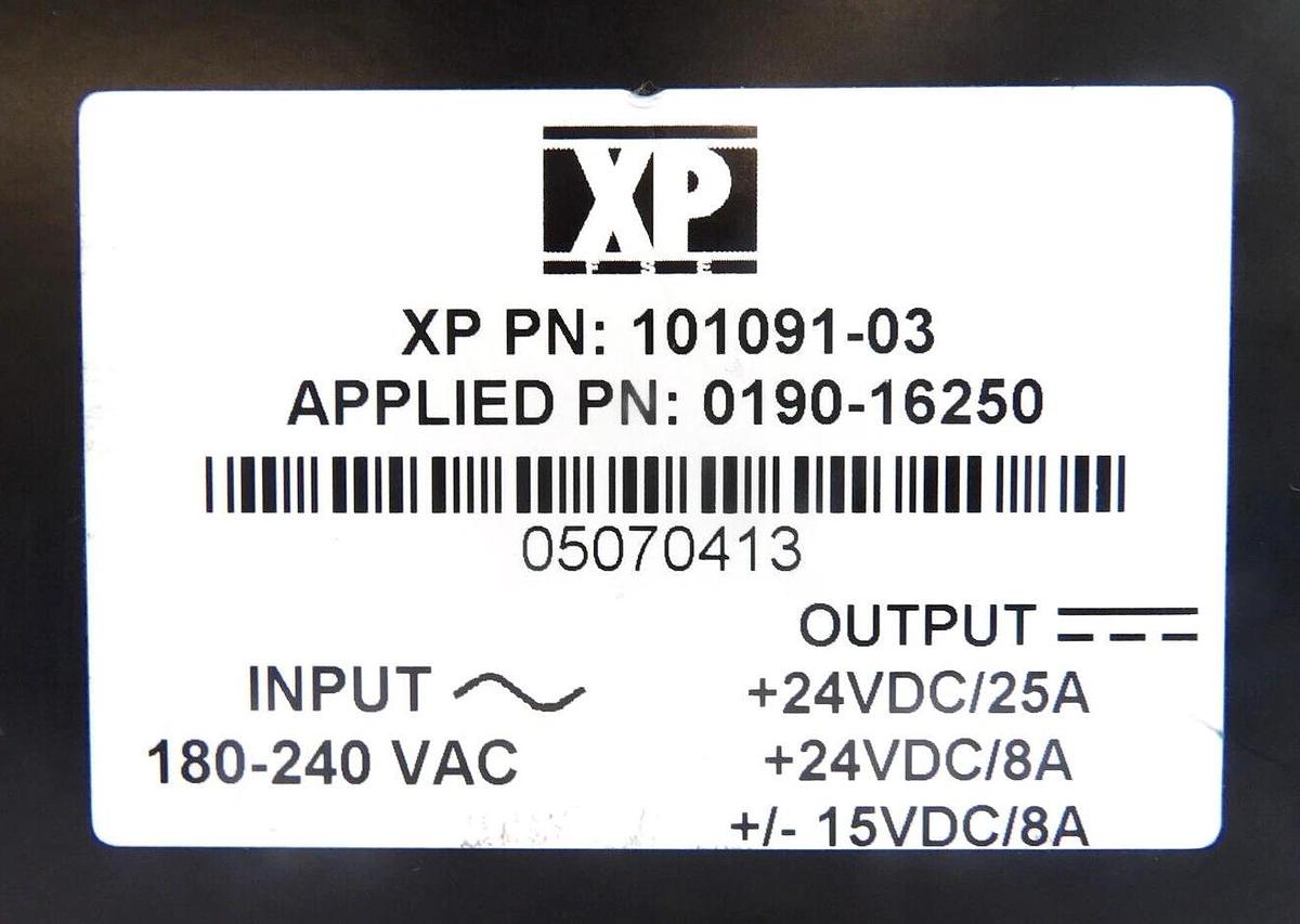 Used XP Power 101091-03 DC Power Supply AMAT Applied Materials 0190-16250 Working