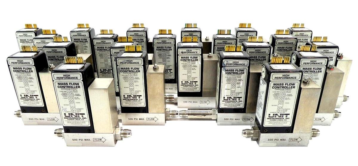 Used UNIT Instruments UFC-1100A Mass Flow Controller MFC C2F6 O2 Ar Lot of 22 Working