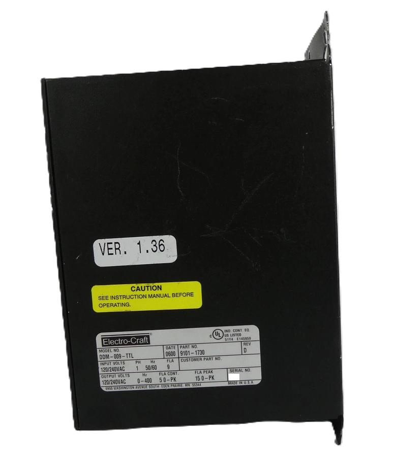 Used Electro-Craft 9101-1730 Servo Drive DDM-009-TTL BRU-Series Working Surplus