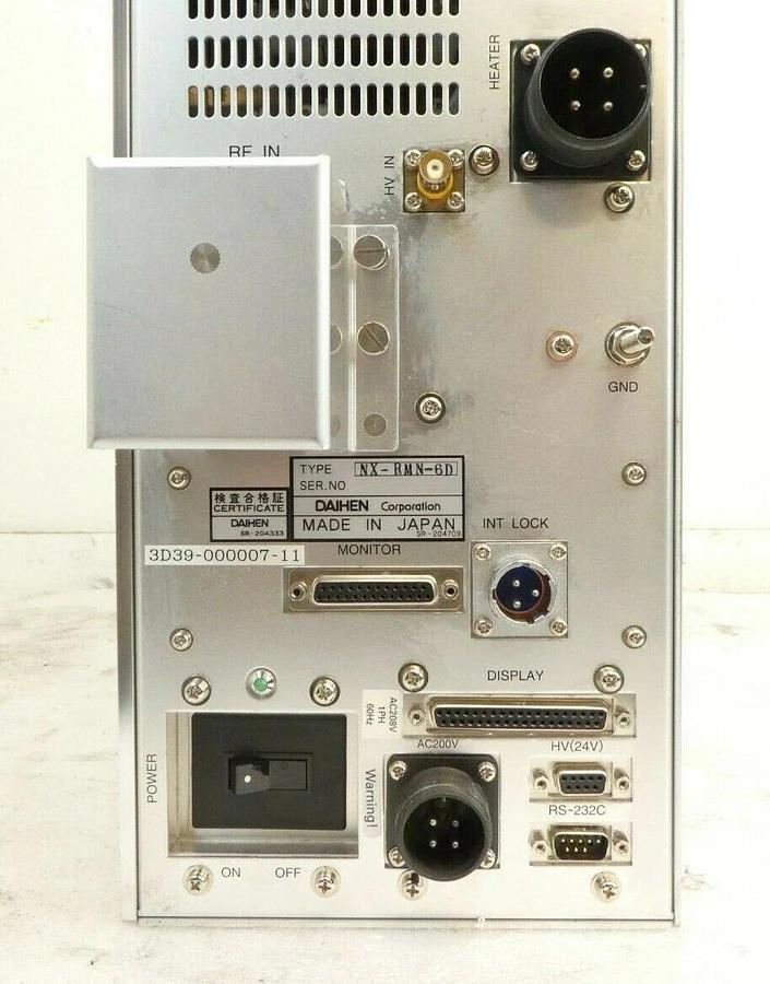 Used Daihen NX-RMN-6D RF Matching Controller TEL Tokyo Electron 3D39-000007-11 Spare
