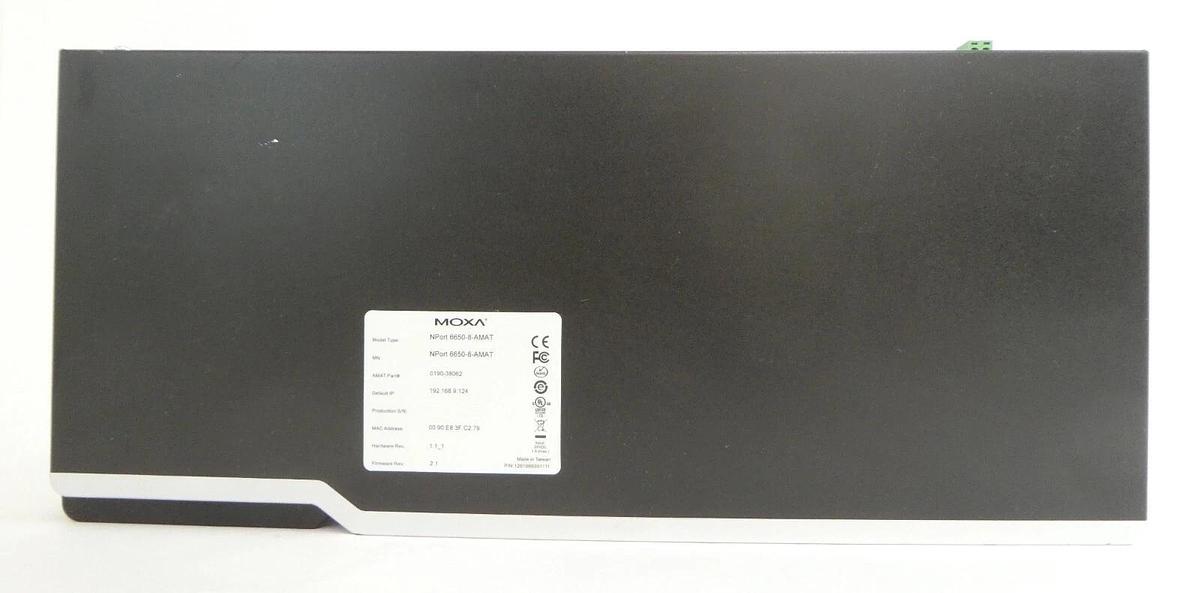 Used Moxa NPort 6650-8 16-Port Terminal Server AMAT 0190-38062 Working Surplus