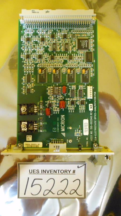 Used Micrion 150-002540 CLM Optics Gain Rotation PCB Card 170000553A EDCU FEI Used