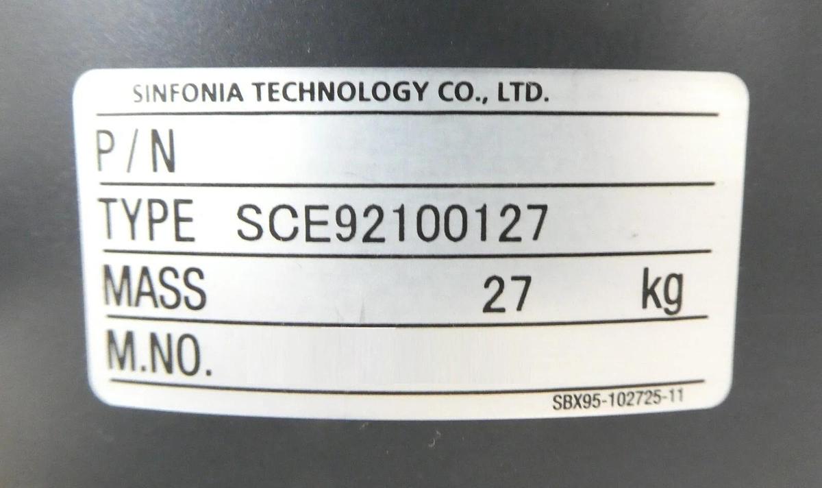 Used Sinfonia Technology SCE92100127 Dual Arm Wafer Handling Robot Untested Spare