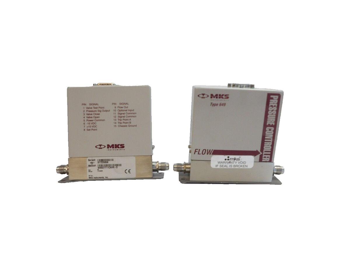 Used MKS Instruments 649A21T11CAVR-S Pressure Controller Type 649 Lot of 2 Working