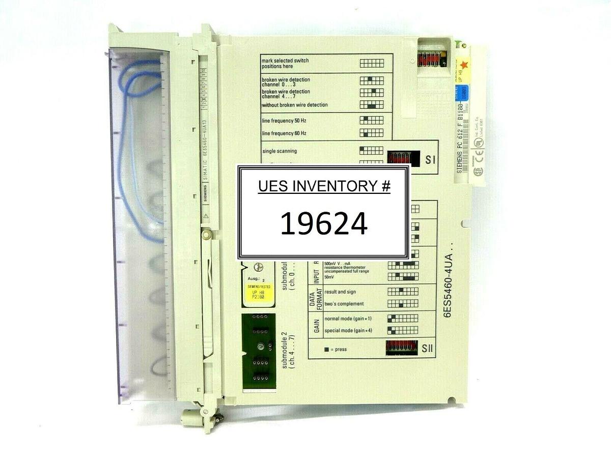 Used Siemens 6ES5460-4UA13 Analog Input PCB Card SIMATIC VP H9 Balzers Unaxis Working