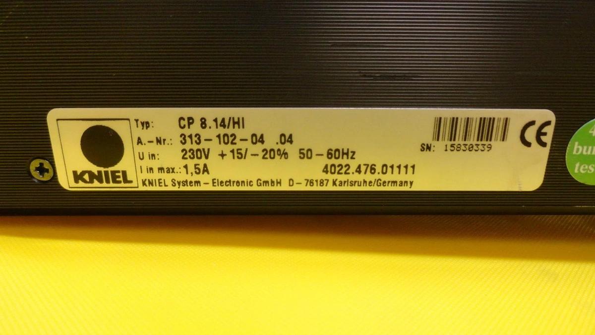 Used Kniel System-Electronic 313-102-04 .04 Power Supply Card PCB 4022.476.01111 Used