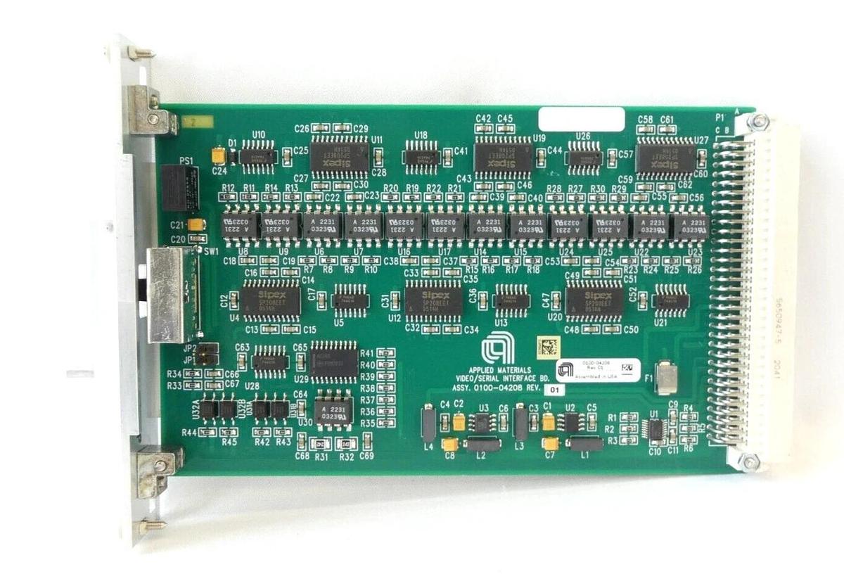 Used AMAT Applied Materials 0100-04208 Video/Serial Interface PCB Working Surplus