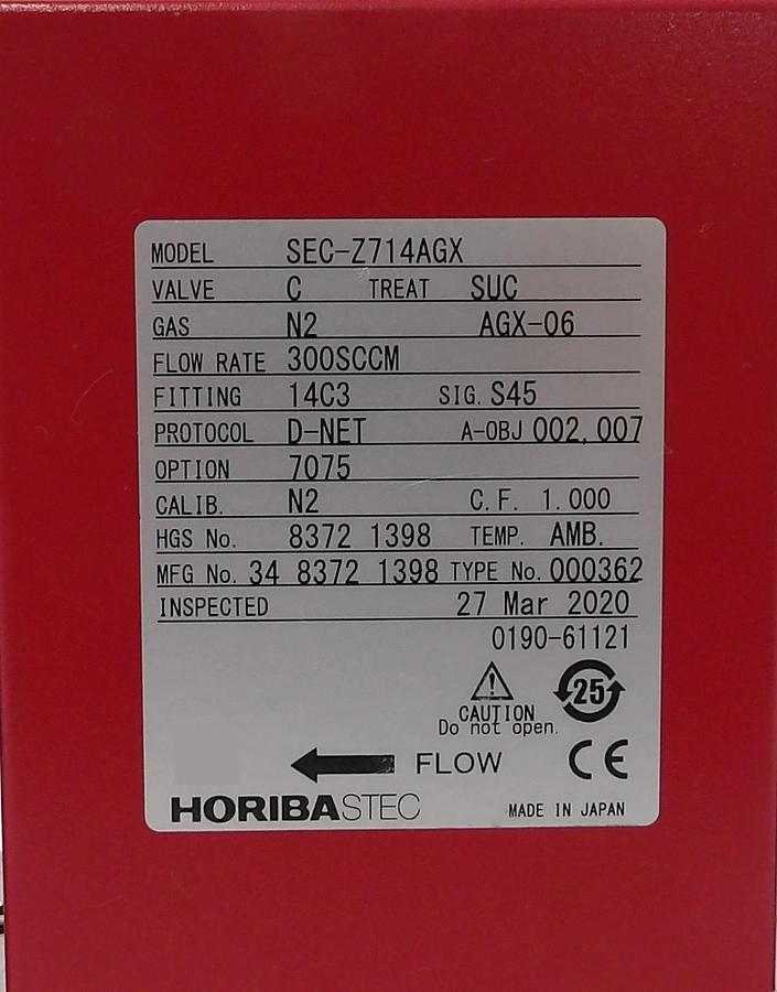 Used Horiba STEC Z700 Mass Flow Controller MFC SEC-Z724 SEC-Z714 Lot of 6 Working