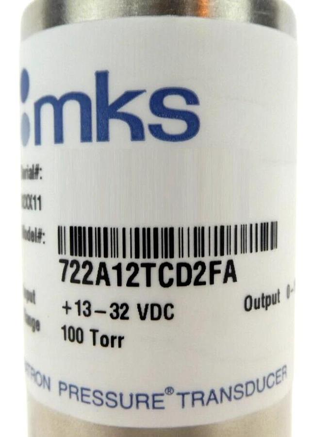 MKS Instruments 722A12TCD2FA Baratron Pressure Transducer 722A New Surplus