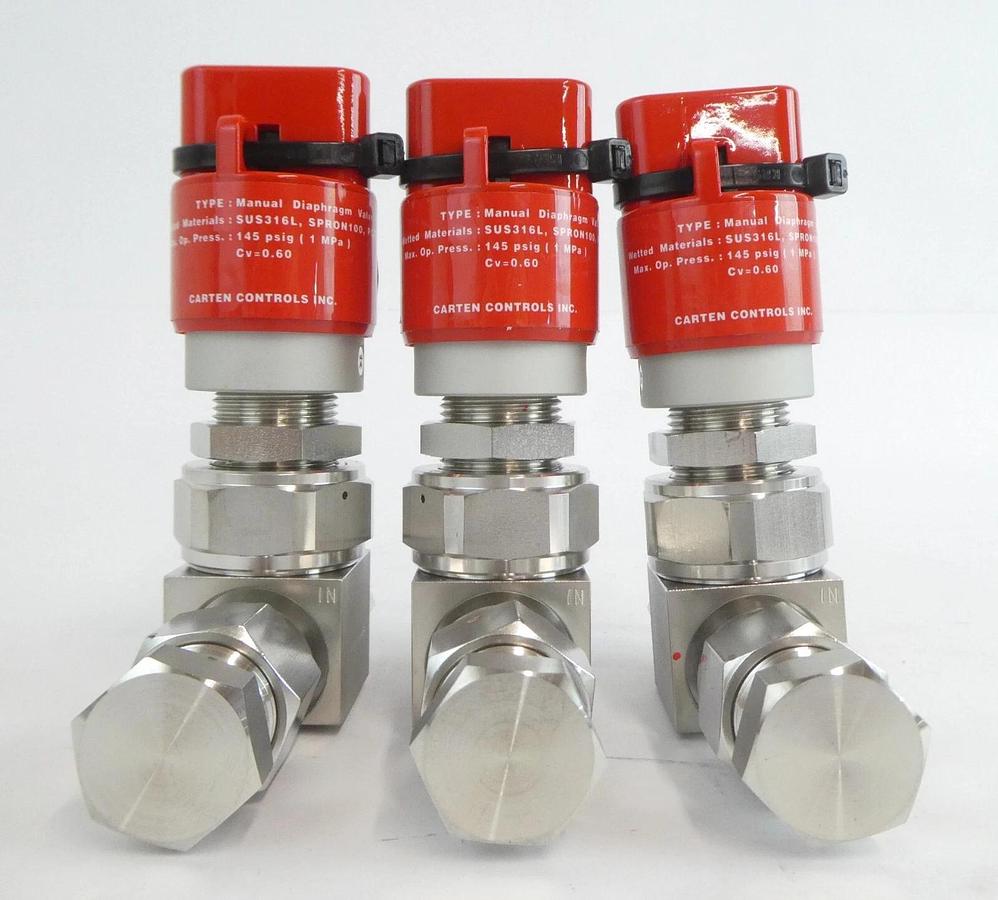 Used Fujikin 316L Manual Diaphragm Valve Reseller Lot of 9 Working Surplus