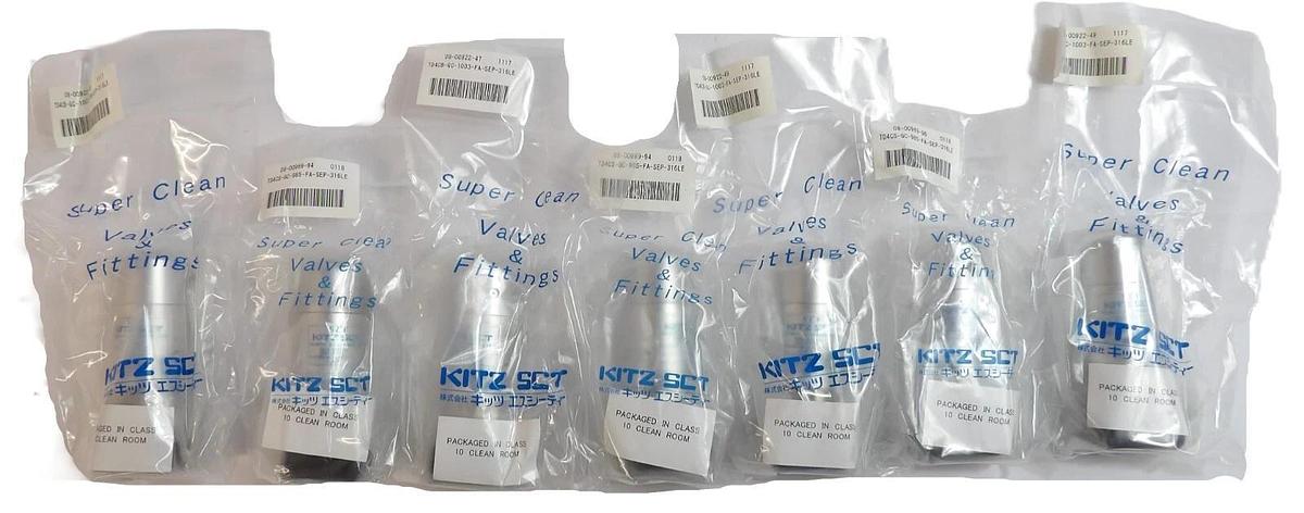 Used Kitz Sct TD4CB-GC-1003-FA-SEP-316LE Diaphragm Valve AMAT 3870-00536 Lot of 7 New