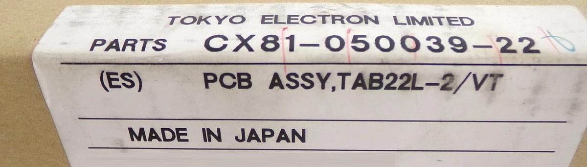 TEL Tokyo Electron CX81-050039-22 Process PCB TAB22L-2/VT New Surplus