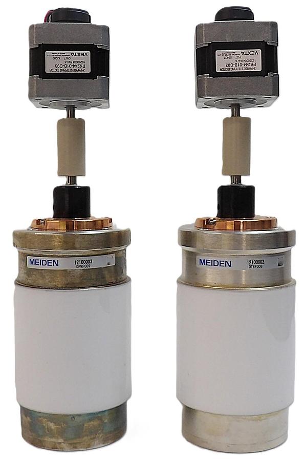Used Meiden 12100002 Variable Vacuum Capacitor Lot of 2 Working