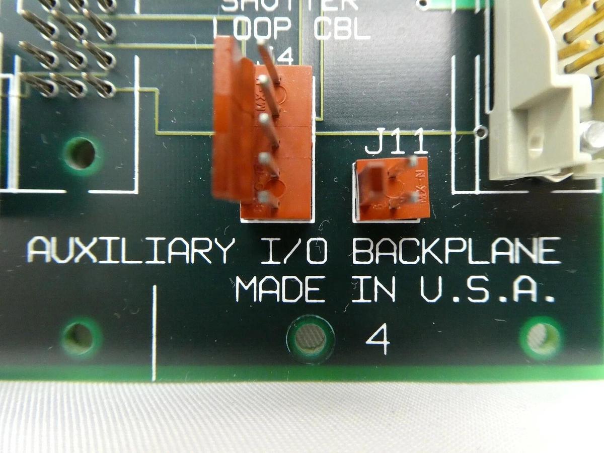 Used ESI Electro Scientific Industries CKA 77266 Auxiliary I/O Backplane PCB Working