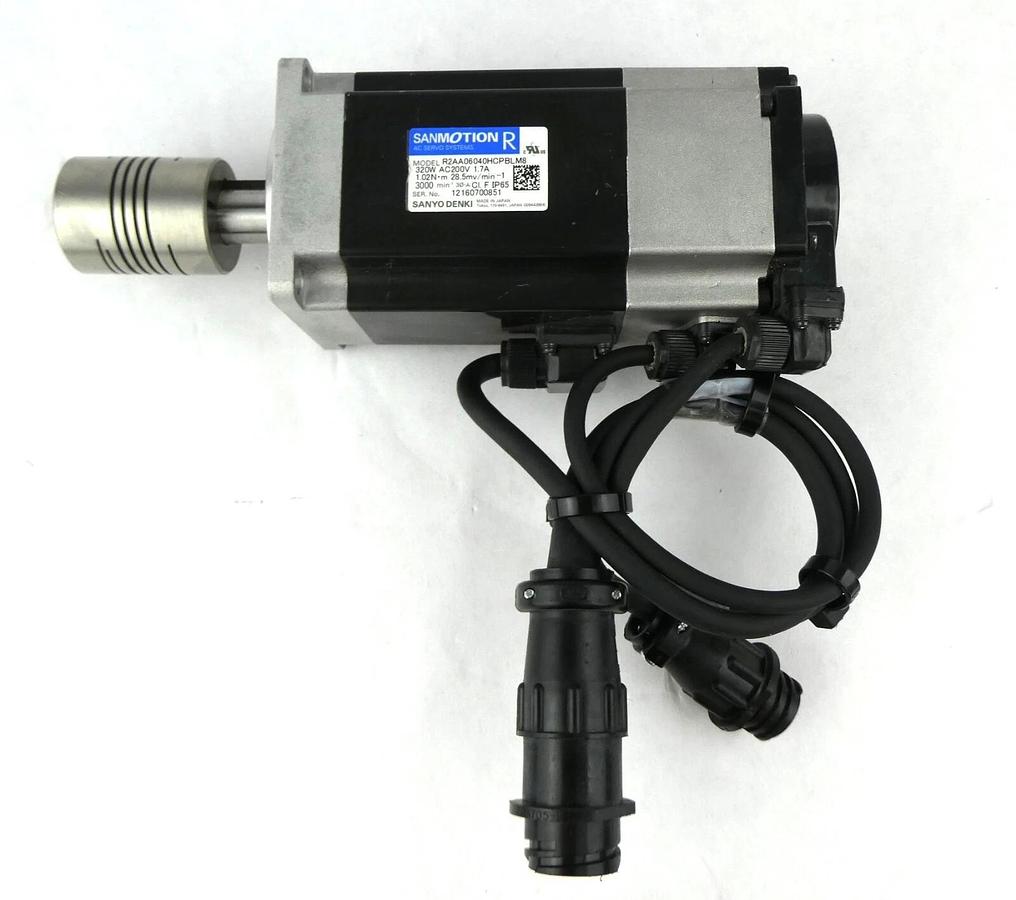 Used Sanyo Denki R2AA06040HCPBLM8 AC Servo Motor SANMOTION R Working Surplus