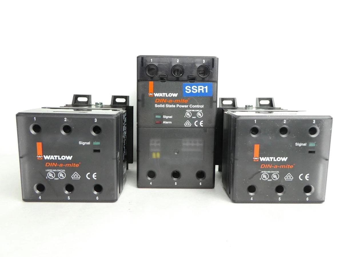Used Watlow DIN-a-mite Power Controller DC1C-5024-C0S0 DB1C-3024-C000 Lot of 3 Used