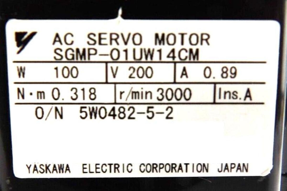 Refurbished Yaskawa Electric SGMP-01UW14CM AC Servo Motor Assembly OEM Refurbished
