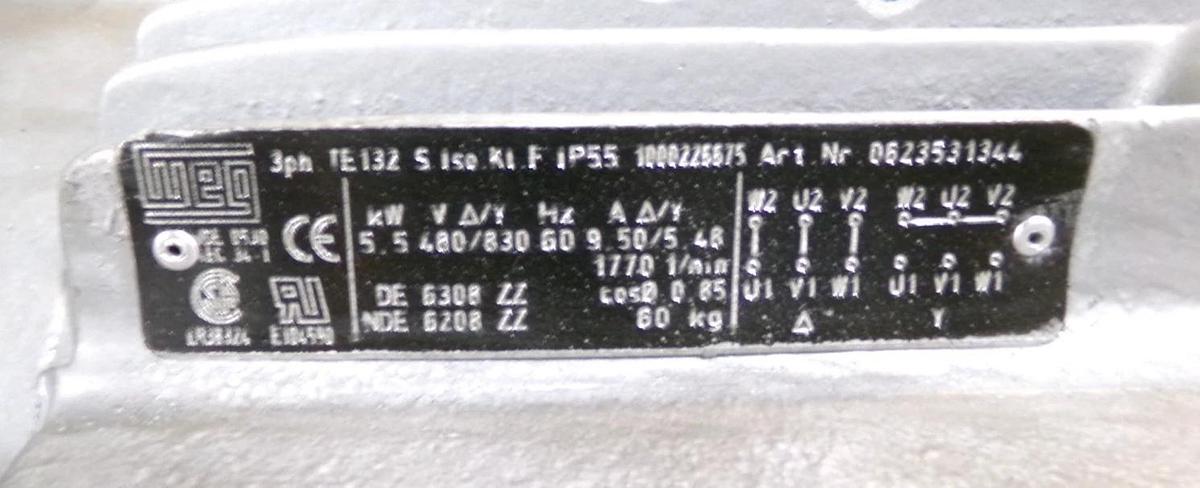 Used Busch RA 0165 D 5A3 ZZZZ Rotary Vane Vacuum Pump Spare Surplus