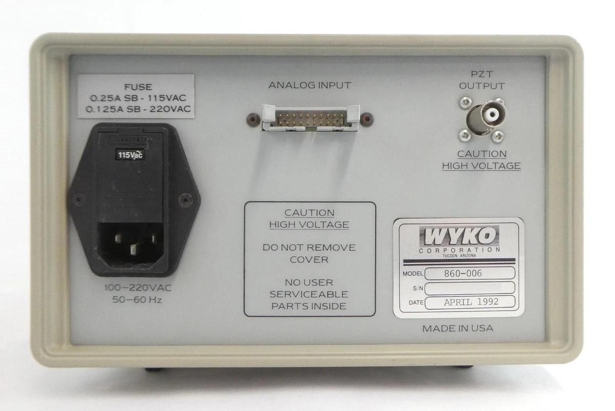 Used WYKO 860-006 Piezoelectric Transducer PZT Driver Module Working Surplus
