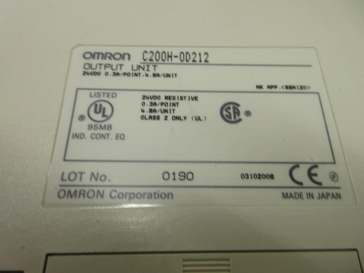 Used Omron C200HE Programmable Logic Controller PLC SYSMAC Nikon NSR-S202A Working
