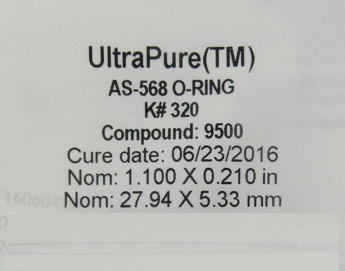 DuPont AS-568 O-Ring K#320 Compound 9500 D14948638 Novellus 320K9500 Lot of 4