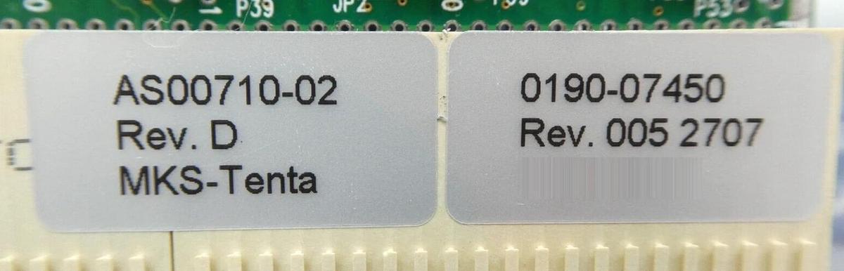 Used MKS Instruments TeNTA AS00710-02 Digital I/O PCB Card AMAT 0190-07450 Working
