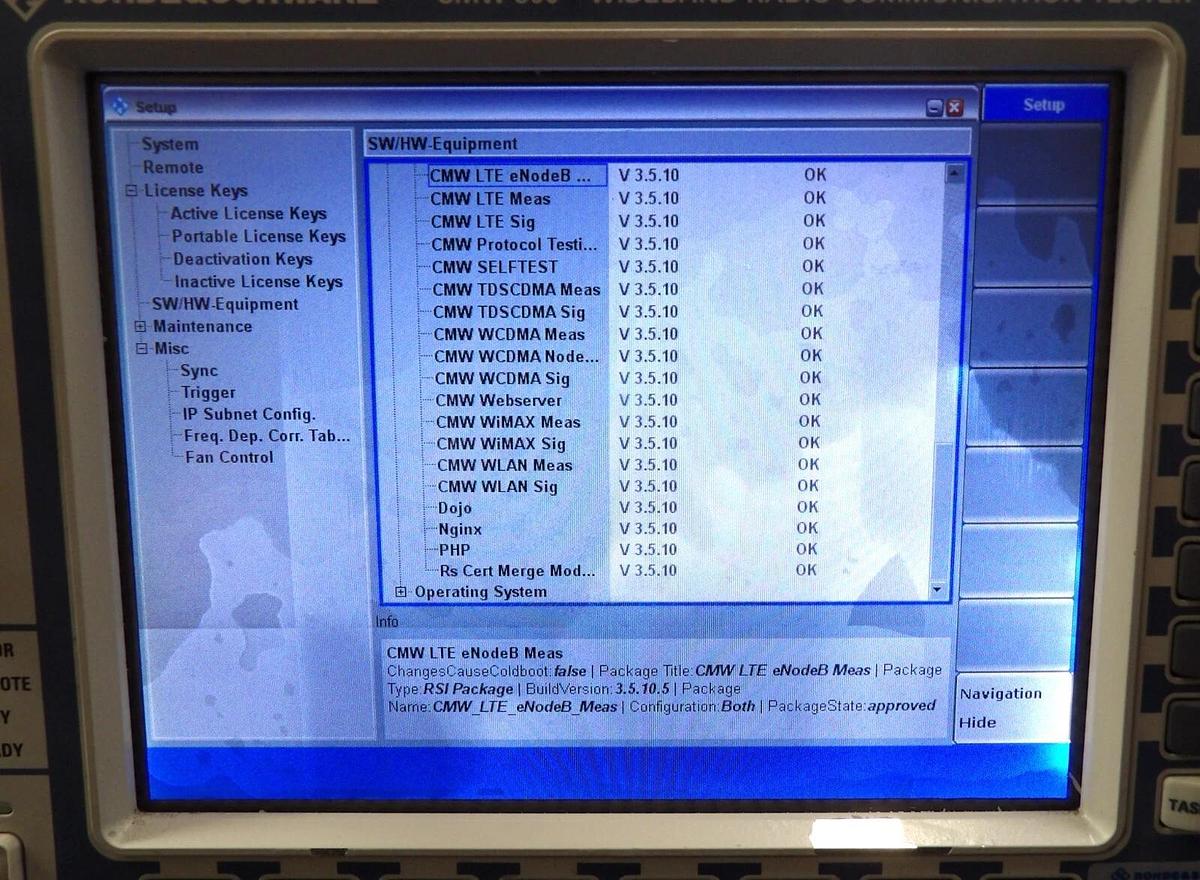 Used Rohde & Schwarz 1201.0002K50 Wideband Radio Comm CMW 500 Cracked Screen As-Is