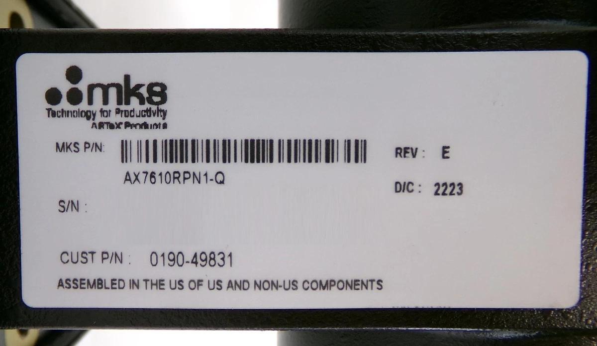MKS Instruments AX7610RPN1-Q Downstream Plasma Source AMAT 0190-49831 New