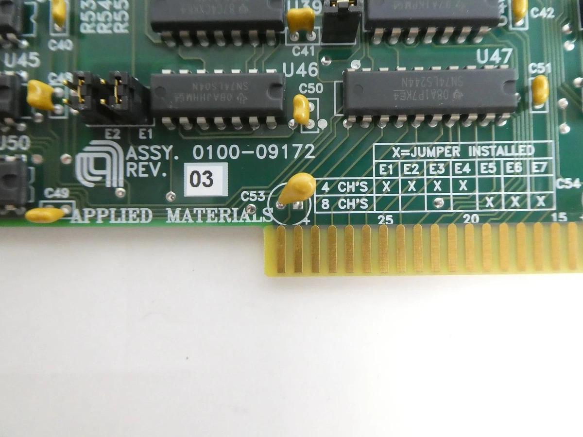 Used AMAT Applied Materials 0010-09567 8 Channel Emission/Laser Endpoint PCB Working