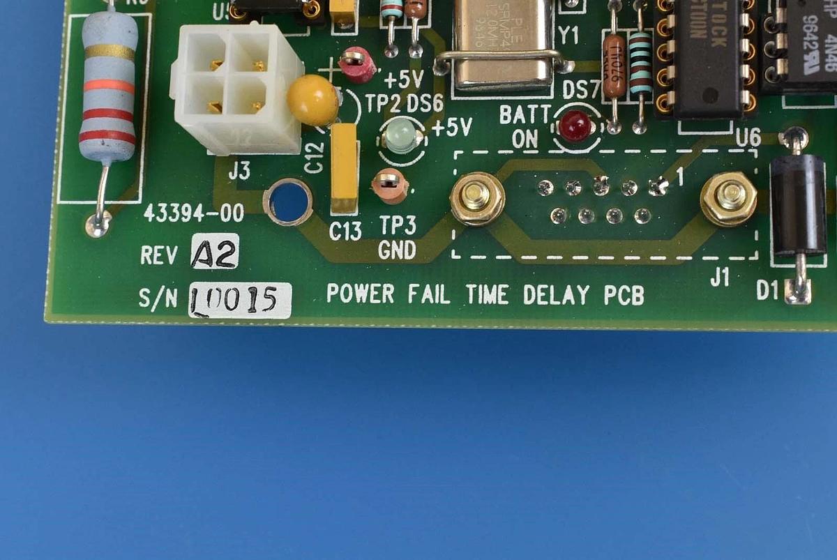Used Genus Inc 43394-00 PCB Power Fail Time Delay