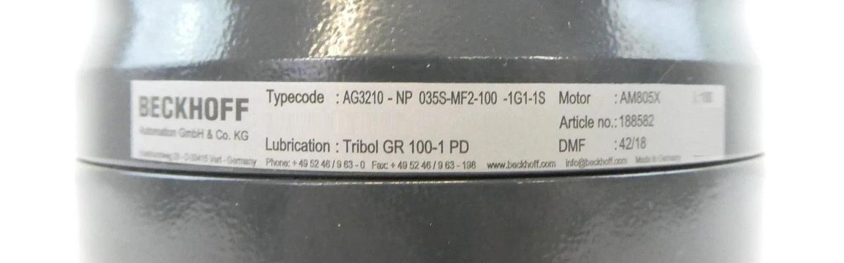 Beckoff Automation 10033387 Planetary Gear AG3210-NP 035S-MF2-100 188582 New