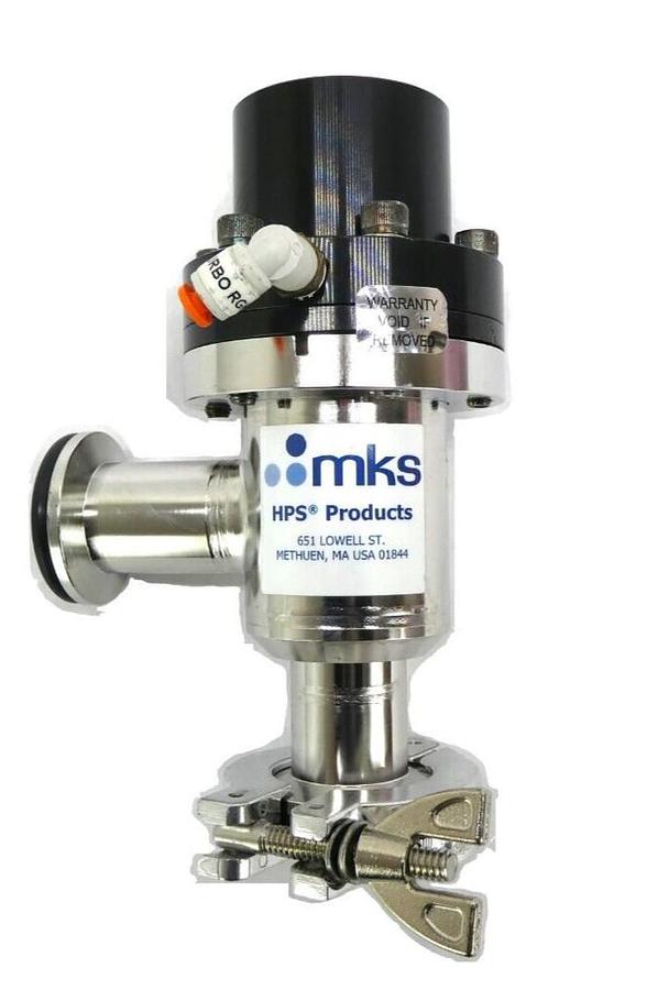 Used MKS Instruments UHV-25-AKK-ENVN Pneumatic Angle Valve AMAT 3870-04136 Working